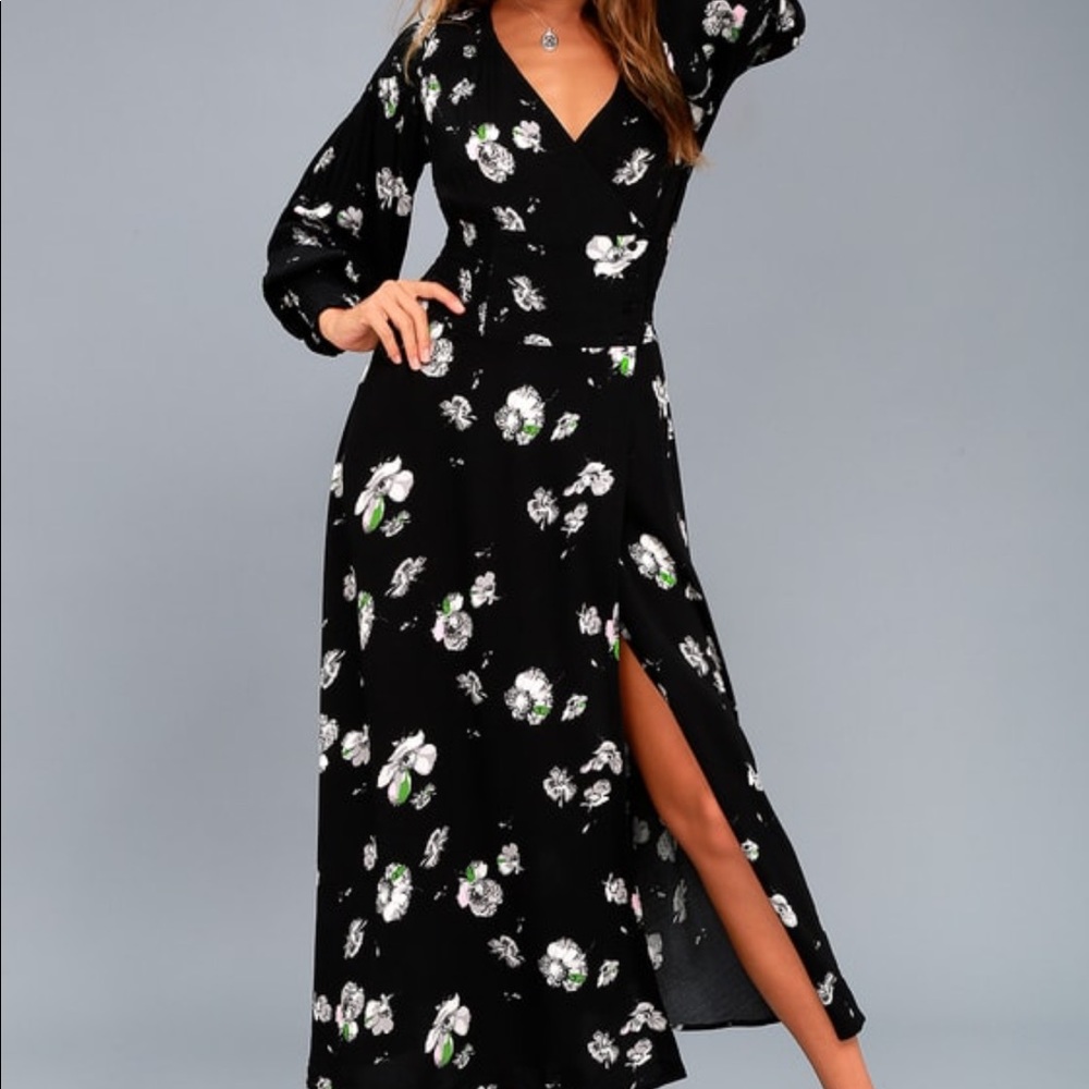 Free People floral print midi Dress